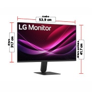 Vista lateral monitor LG IPS Full HD de 24" 24U411A-B